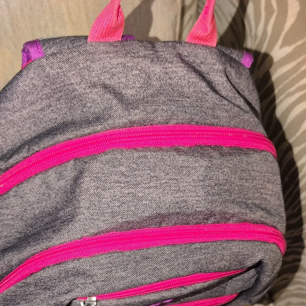 Adidas Charcoal and Magenta Backpack - Picture 6 of 16